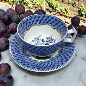 Antique 1920s Copeland Spode Portland Vase Pattern Teacup & Saucer Set England
